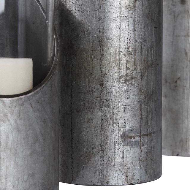 Uttermost® Karter 3-Piece Gray Candle Holder Set-4