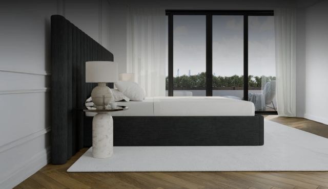 Puffy Milan Midnight Gray Queen Bed Frame-2