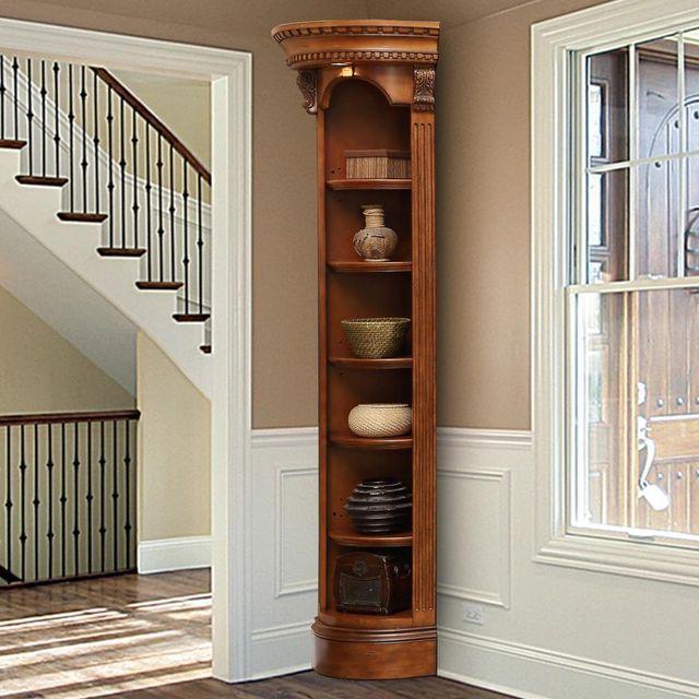 Parker House® Huntington Antique Vintage Pecan Outside Corner Bookcase-1