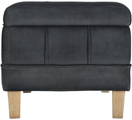 Elements International Crosby Royale Gray Storage Ottoman-2