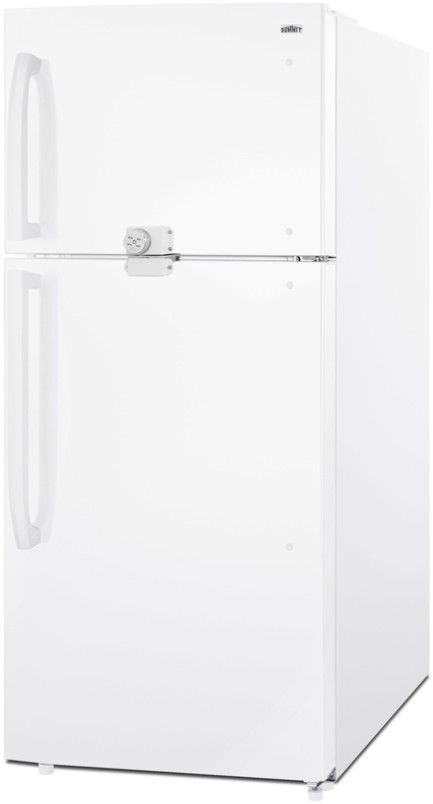 Summit® 30” 18 Cu. Ft. White Top Freezer Refrigerator with Lock-2