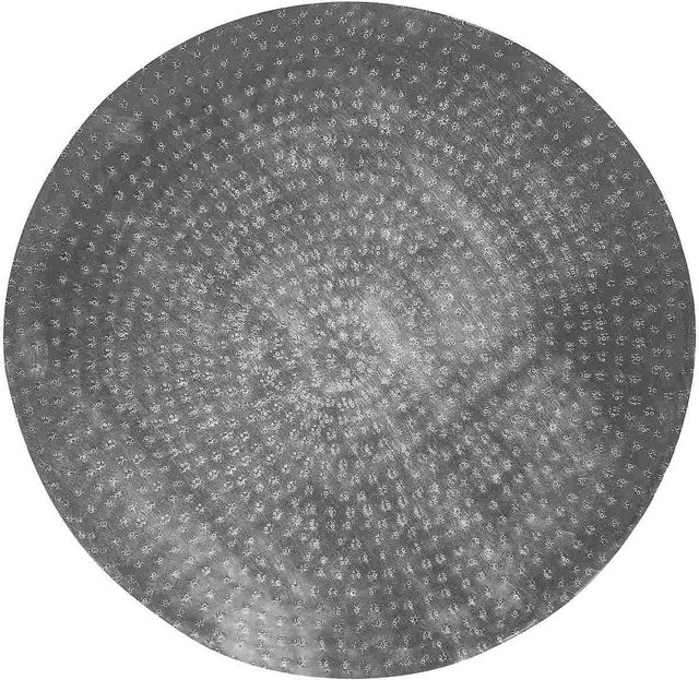 Monarch Specialties Inc. Chrome Iron Round Pedestal Drum Table-2