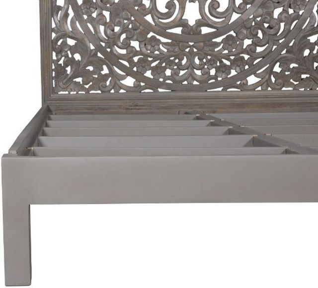 Porter International Designs Mandala Gray Queen Panel Bed-3