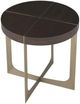 Fairfield® Goddard Smoked Stone End Table with Champagne Base-3