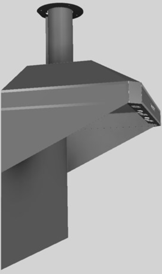 Vent-A-Hood® A Series 42" Gunsmoke Retro Style Wall Mounted Range Hood-1