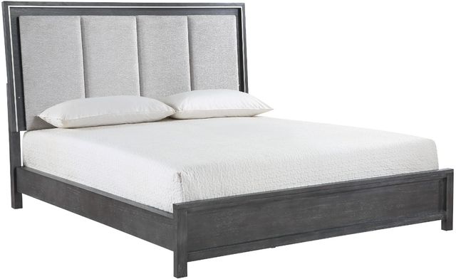 New Classic® Home Furnishings Odessa 4-Piece Charcoal Gray Queen Panel Bedroom Set-2