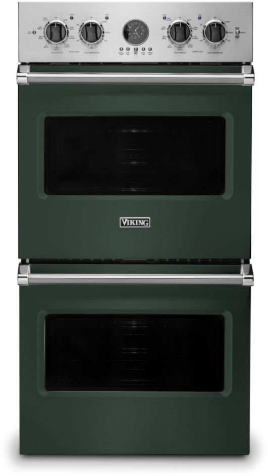 Viking® 5 Series 27" Blackforest Green Professional Built In Double Electric Premiere Wall Oven-0