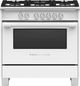 Fisher & Paykel 36" White Pro Style Natural Gas Range-0