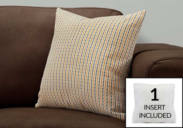 Monarch Specialties Inc. Grey/Gold Pillow-0