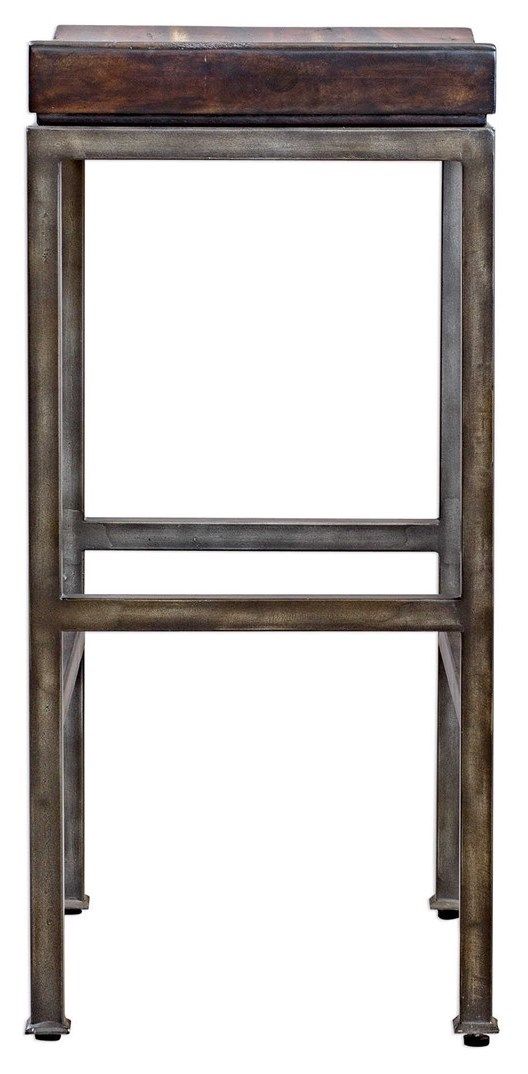 Uttermost® Beck Dark Walnut Bar Stool-3