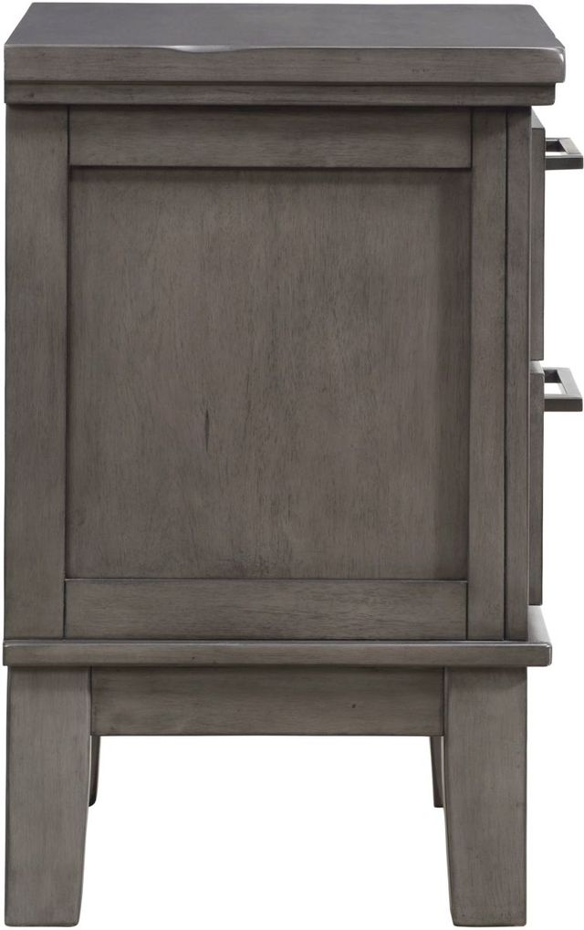 Benchcraft® Hallanden Antiqued Gray Nightstand-2
