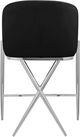 Meridian Furniture Xavier Black/Chrome Velvet Counter Stool-1