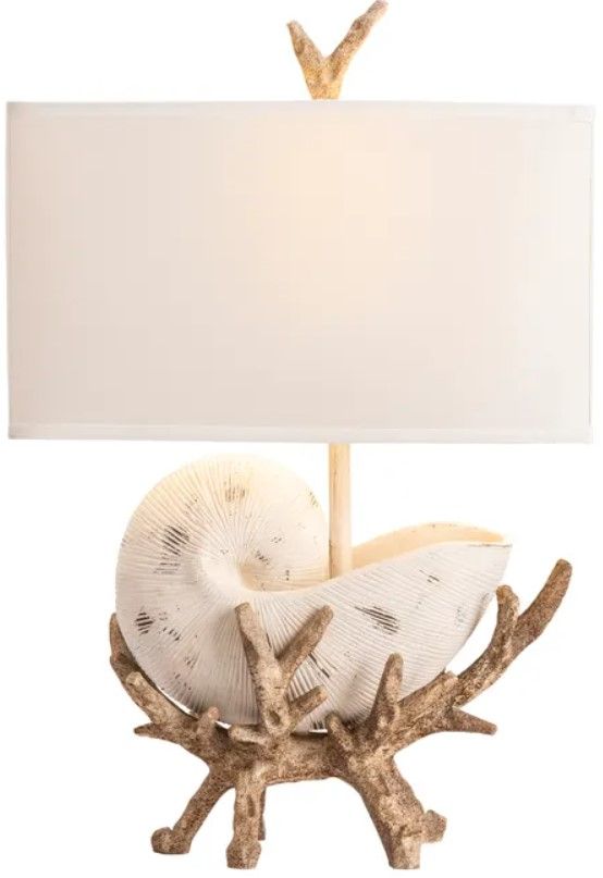 Crestview Collection Sleeping Shell White Table Lamp-3