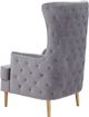 TOV Furniture Alina Grey Tall Tufted Back Chair-2