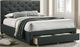 Furniture of America® Sybella Dark Gray Full Upholstered Panel Bed-0