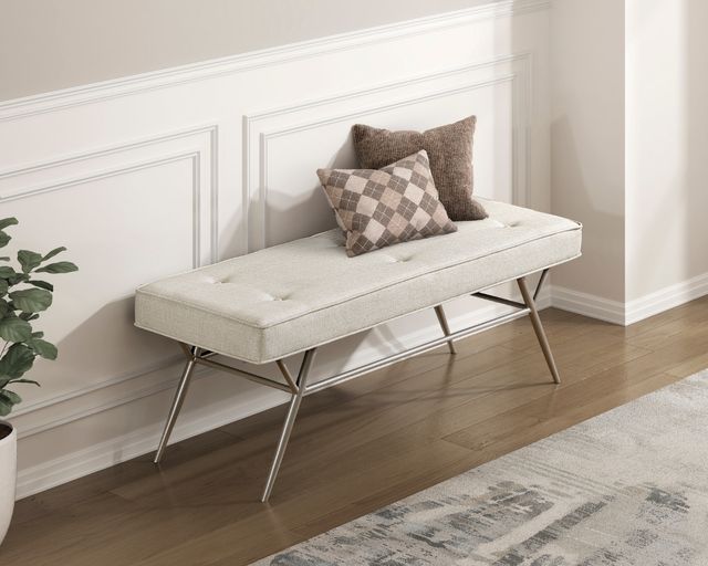 Homelegance® Warren Beige/Champagne Bench-2
