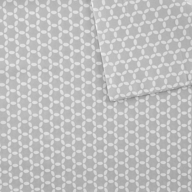 Olliix by Madison Park Grey California King 3M Microcell Print Sheet Set-1