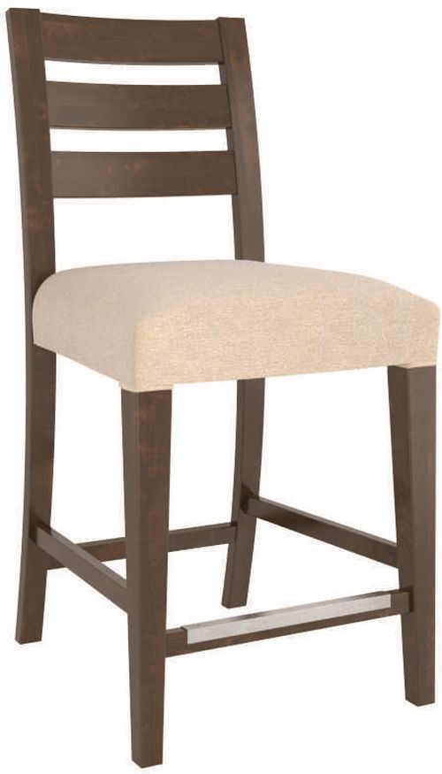 Canadel® Canadel Cognac Washed Upholstered Fixed Stool-0