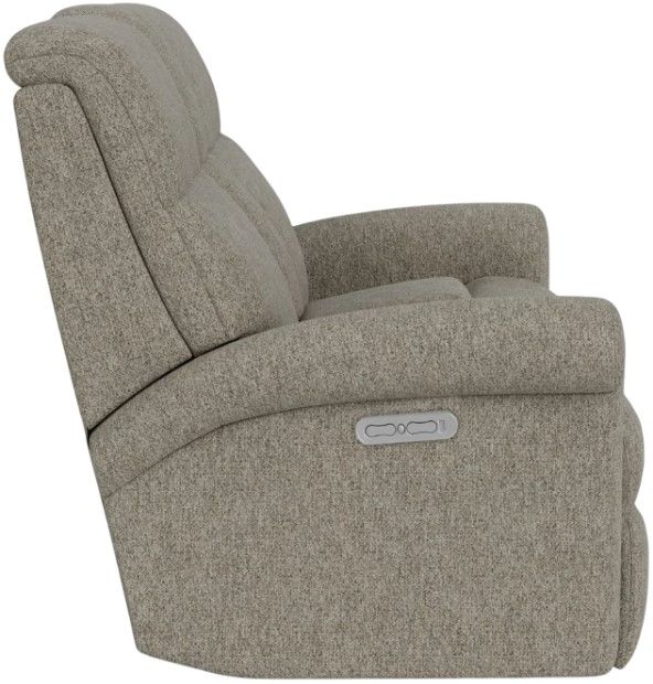 Flexsteel® Customizable Davis Power Reclining Loveseat with Console and Power Headrests-3