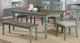 American Wholesale Furniture Kelsey Creek 5-Piece Washed Teal/White Dining Set-1