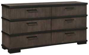 Front view of the Homelegance® Acworth Black/Brownish Gray Dresser