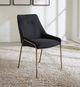 Modus Furniture Sunrise Cyrus Coal/Brushed Bronze Upholstered Dining Chair-1