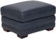 Futura Leather Delta Blue/Espresso Ottoman-0