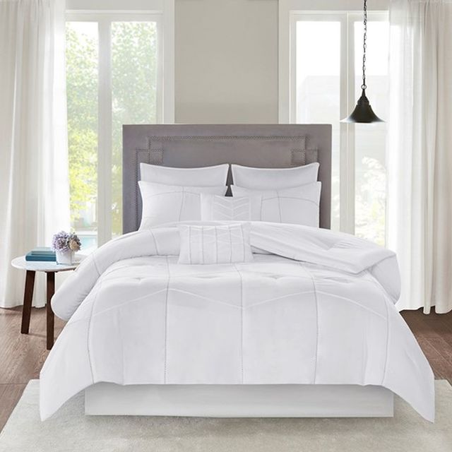 Olliix by 510 Design White King Codee 8 Piece Comforter Set-0