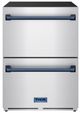 Thor Kitchen® Gordon Ramsay 24" 5.4 Cu. Ft. Stainless Steel Outdoor Under-Counter Refrigerator with Blue Handle-0