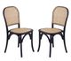 A & B Home 2-Piece Black Stackable Dining Chair Set-0