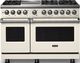 Viking® 5 Series 48" Pure White Pro Style Dual Fuel (NG) Range with Polished Chrome Trim-0