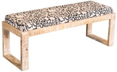 Coaster® Aiden Black/White Sled Leg Upholstered Accent Bench