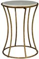Furniture Classics Haines White Side Table with Gold Base-1