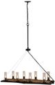 A & B Home Black/Brown Warner 8-Light Chandelier-1