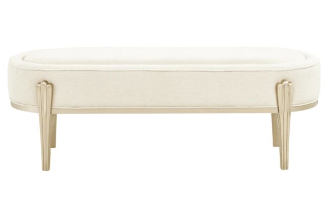Michael Amini® Camellia Field Caramel Bench-2