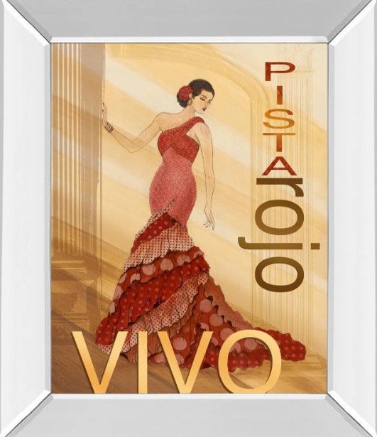 Classy Art Pista Rojo by Tava Studio Framed Wall Art-0