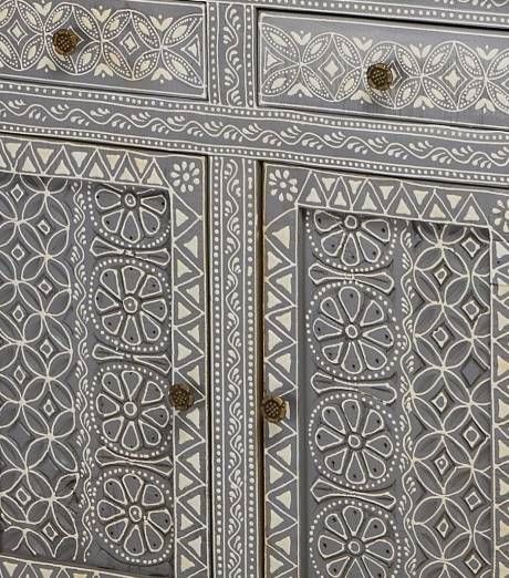 Jaipur Furniture Lahari Gray/White Cabinet-1