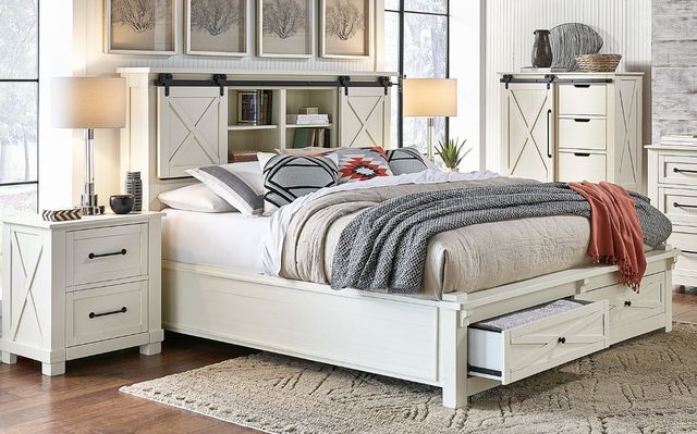 A-America® Sun Valley White King Storage Bed-2