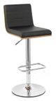 Armen Living Aubrey Black Adjustable Bar Stool-0