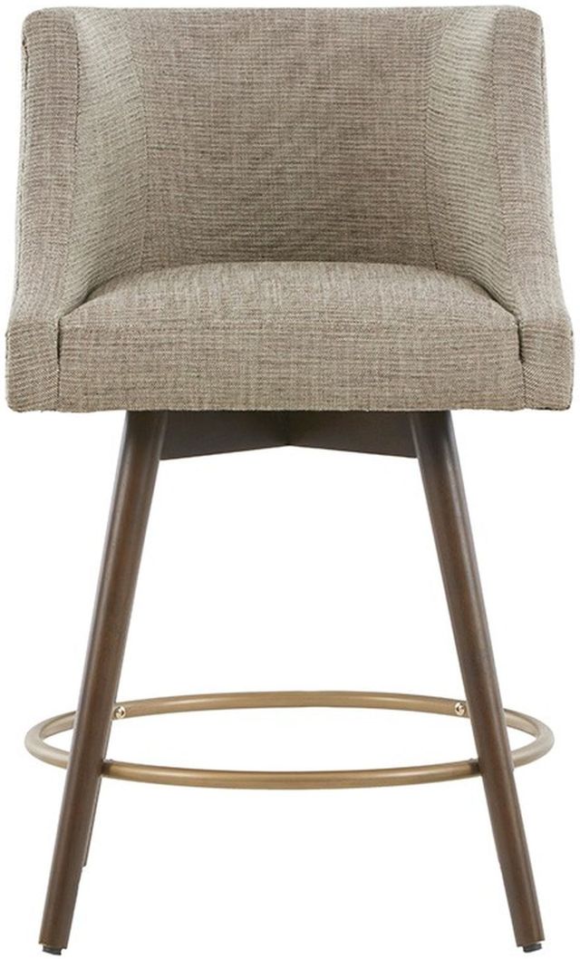 Olliix by Madison Park Grey Mateo Swivel Counter Stool-0
