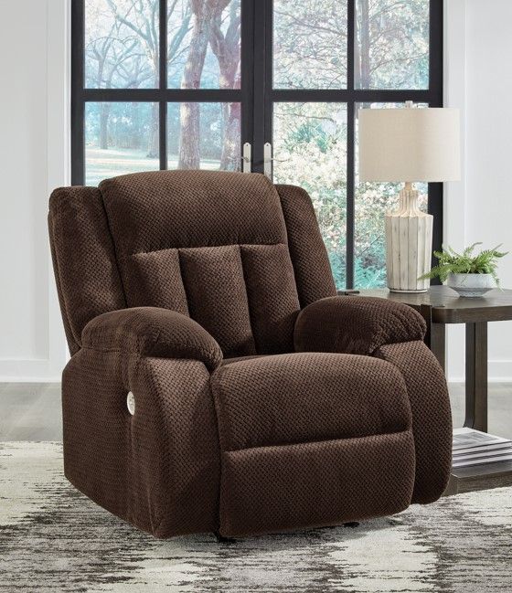 Signature Design by Ashley® Greely Bend Chocolate Power Rocker Recliner-4