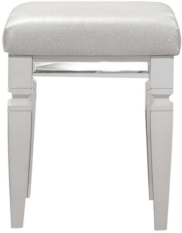 Homelegance® Tamsin White Metallic Vanity Stool-2