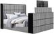 Global Furniture USA Isabella Gray King Sleigh Bed with LED-2