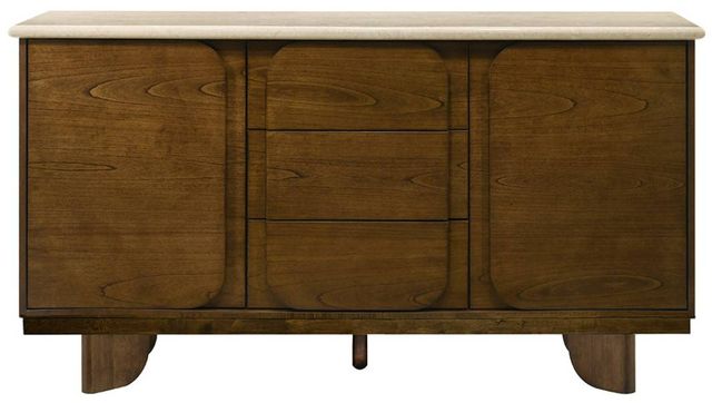 ACME Furniture Kasha Natural Marble Top Server with Vintage Oak Base-3