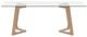 Canadel Customizable Modern Glass Top Dining Table with Pecan Washed MN Base -2