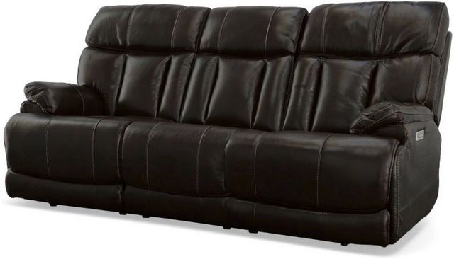 Flexsteel® Clive Brown Power Reclining Sofa with Power Headrests and Lumbar-2