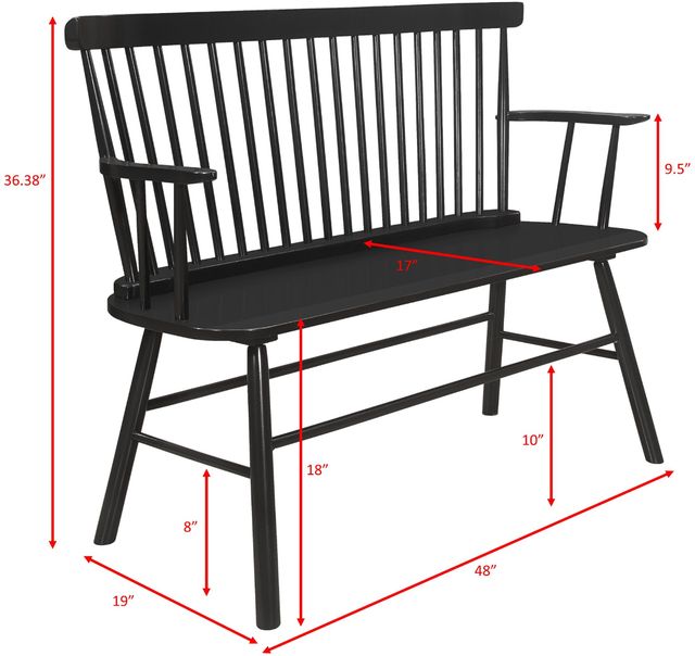 Crown Mark Jerimiah Black Bench-2