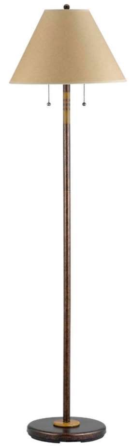 Cal® Lighting & Accessories Soho Beige/Rust Floor Lamp with Pull Chain Switch-0