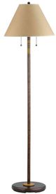 Cal® Lighting & Accessories Soho Beige/Rust Floor Lamp with Pull Chain Switch-0