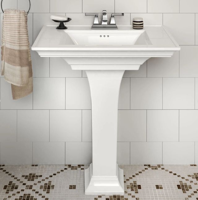 American Standard Town Square® S White 4" Centerset Pedestal Sink Top-3